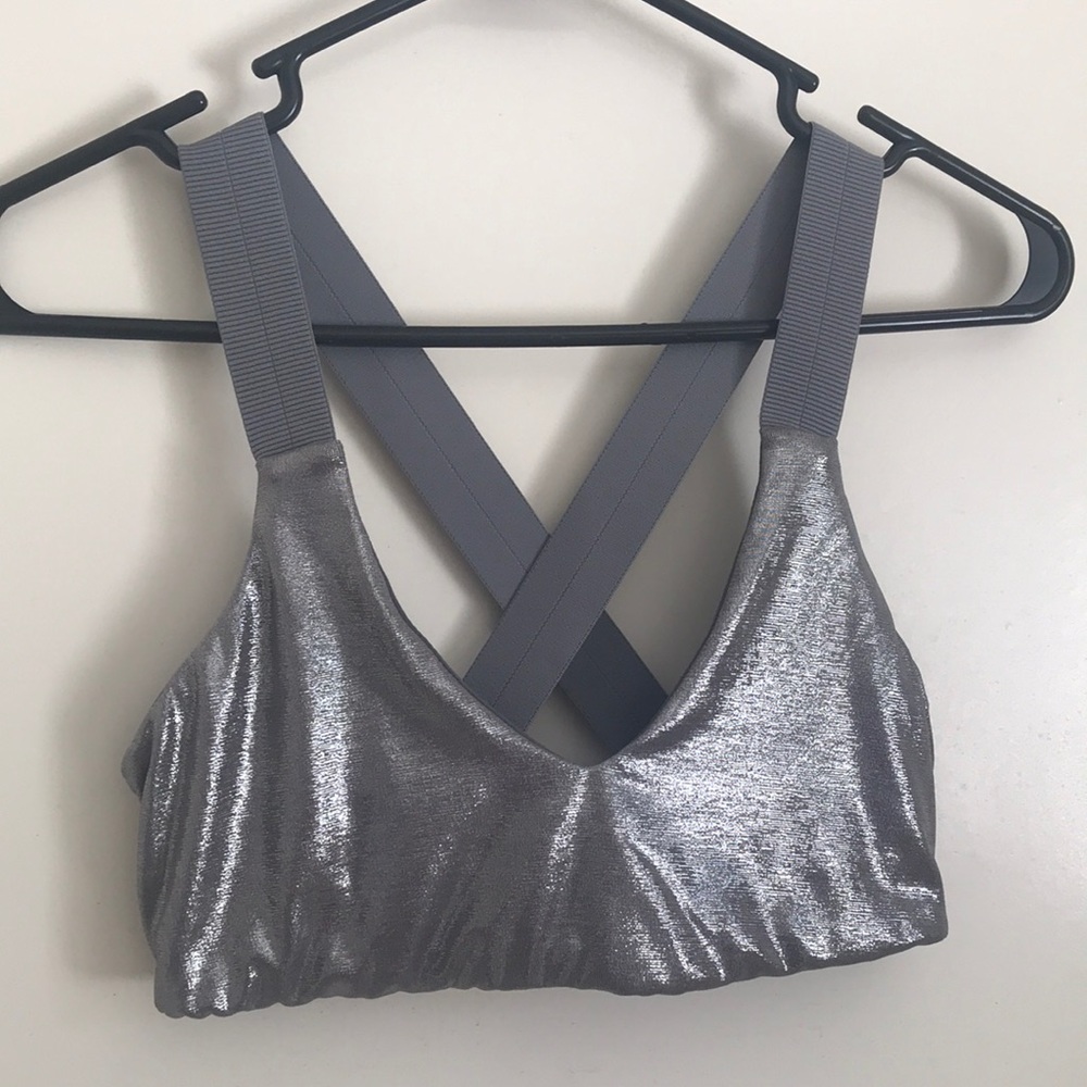 Silver bralette/sport bra